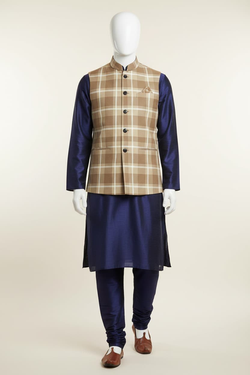 Nehru Jacket Over Kurta AI sample preview